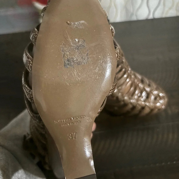 Bottega Veneta Intricato cage wedge Brown size 37 - Picture 3 of 6
